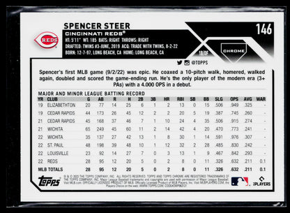 2023 Topps Chrome Spencer Steer Sepia Refractors #146