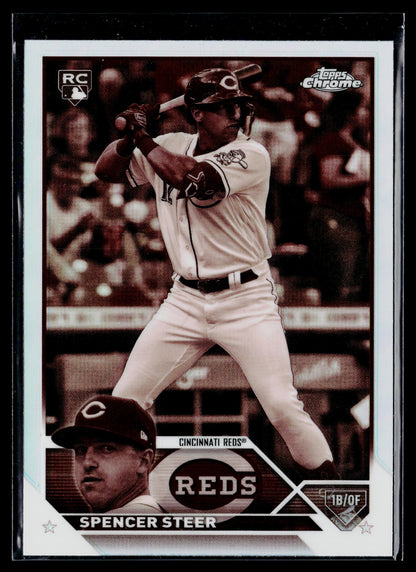 2023 Topps Chrome Spencer Steer Sepia Refractors #146