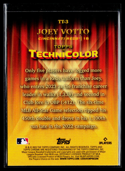 2023 Topps Chrome Joey Votto Topps in Technicolor #TT-3