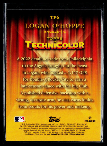 2023 Topps Chrome Logan O'Hoppe Topps in Technicolor #TT-6