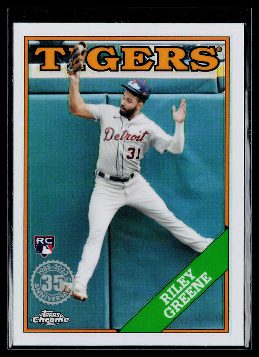 2023 Topps Chrome Riley Greene 1988 Topps Baseball 35th Anniversary #88BC-5