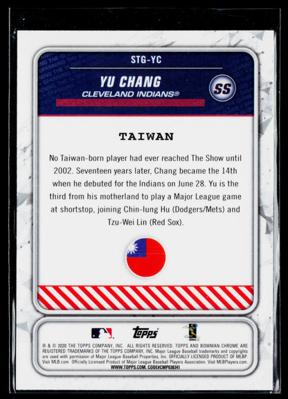 2020 Bowman Yu Chang Chrome Spanning the Globe #STG-YC