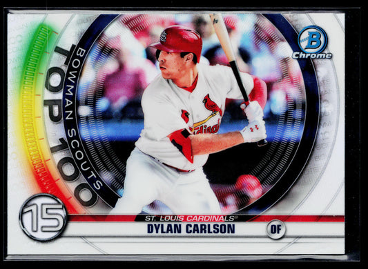 2020 Bowman Dylan Carlson Chrome Bowman Scouts Top 100 #BTP-15