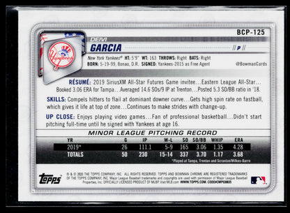 2020 Bowman Deivi Garcia Chrome Prospects Mojo Refractor #BCP-125