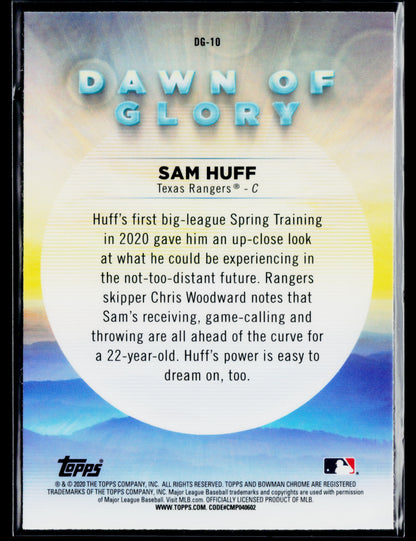2020 Bowman Chrome Sam Huff Dawn of Glory Mojo Refractor #DG-10