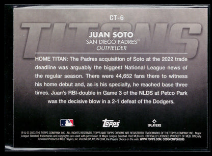 2023 Topps Chrome Juan Soto Titans #CT-6