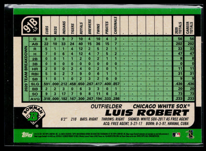 2021 Bowman Luis Robert 1991 Bowman Baseball #91B-LR