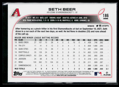 2022 Topps Chrome Seth Beer Refractor #186