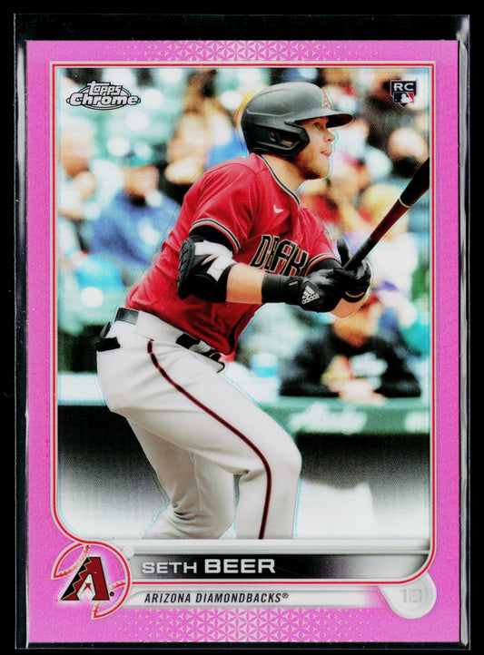 2022 Topps Chrome Seth Beer Pink Refractor #186