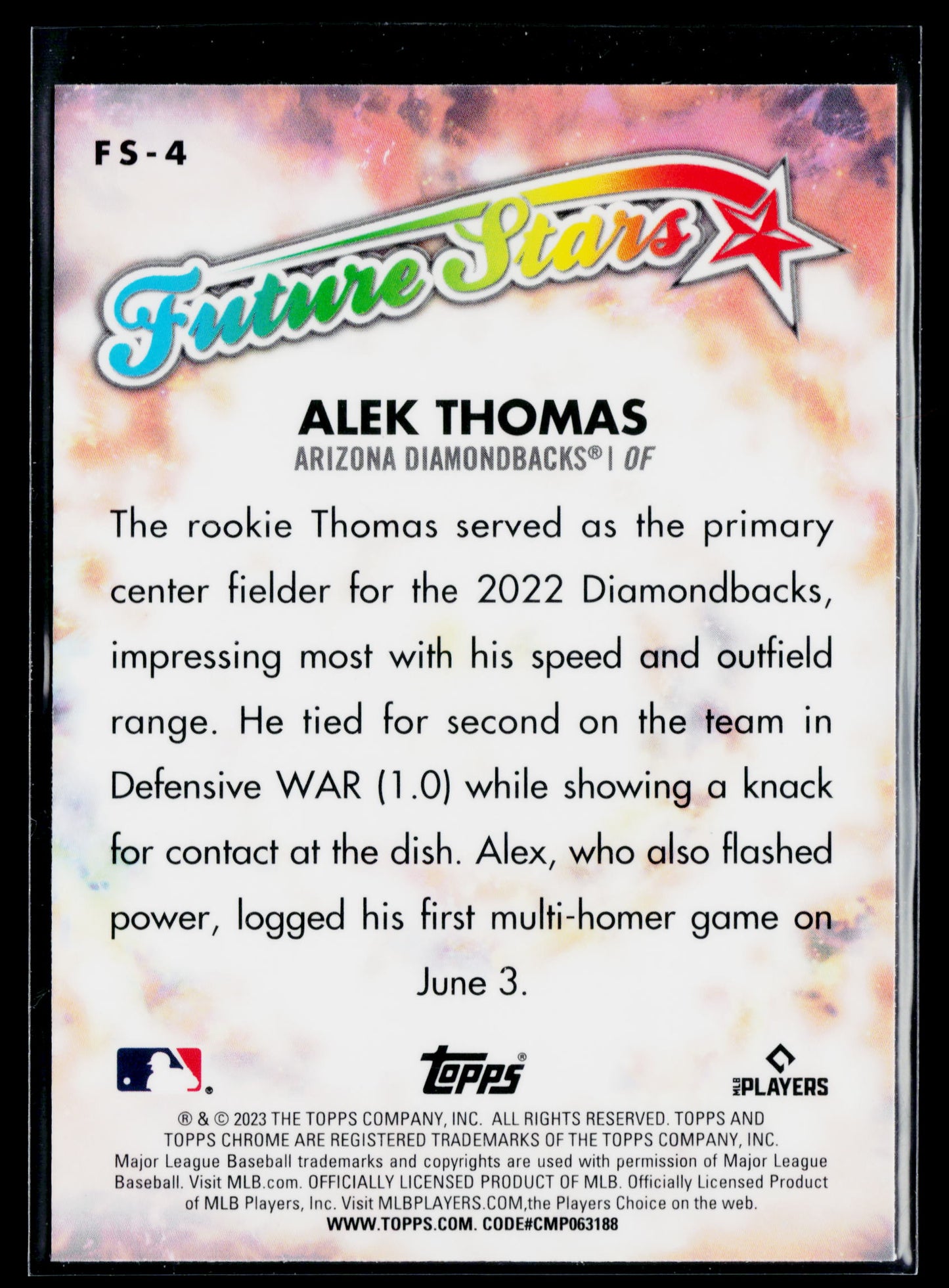 2023 Topps Chrome Alek Thomas Future Stars #FS-4