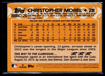 2023 Topps Chrome Christopher Morel 1988 35th Anniversary #88BC-20