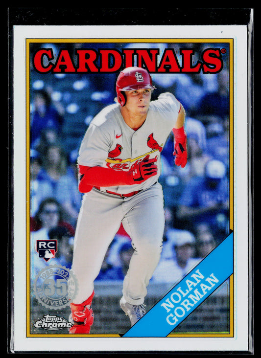 2023 Topps Chrome Nolan Gorman 1988 Topps Baseball 35th Anniversary #88BC-18