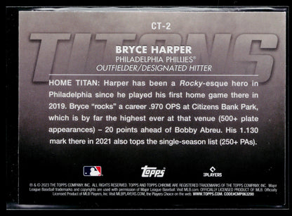 2023 Topps Chrome Bryce Harper Titans #CT-2
