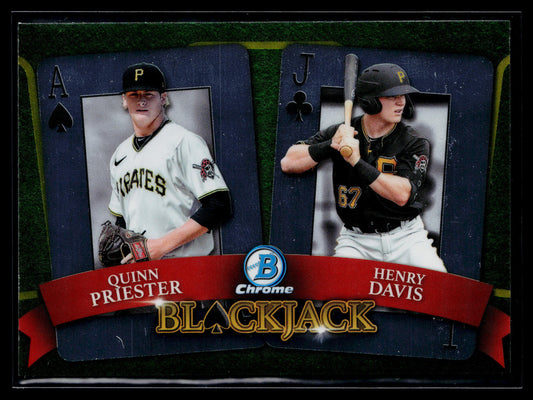 2022 Bowman Draft Quinn Priester / Henry Davis Blackjack #BJ-10