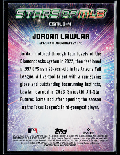 2024 Topps Jordan Lawlar Stars of MLB Chrome #CSMLB-4