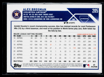 2023 Topps Chrome Alex Bregman X-Fractors #205