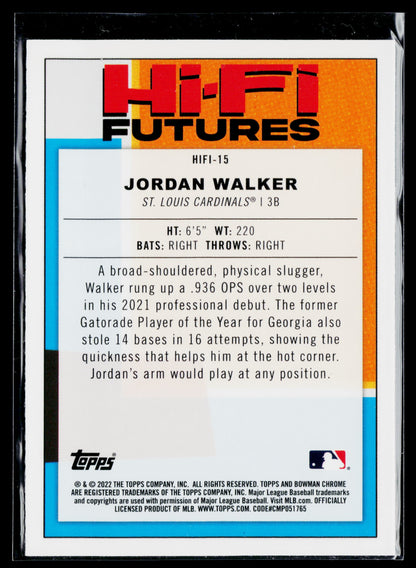 2022 Bowman Jordan Walker Hi-Fi Futures #HIFI-15