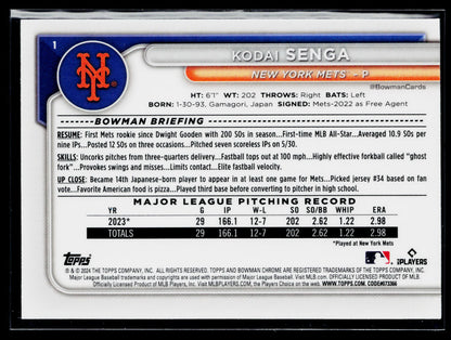 2024 Bowman Kodai Senga Chrome Mojo Refractors #1