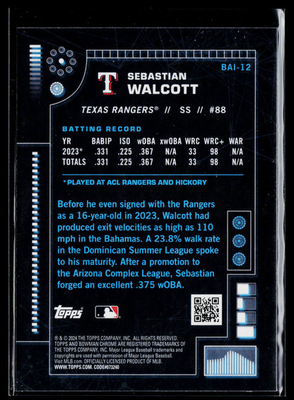 2024 Bowman Sebastian Walcott Bowman A.I. #BAI-12