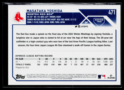 2023 Topps Masataka Yoshida Rookie #471