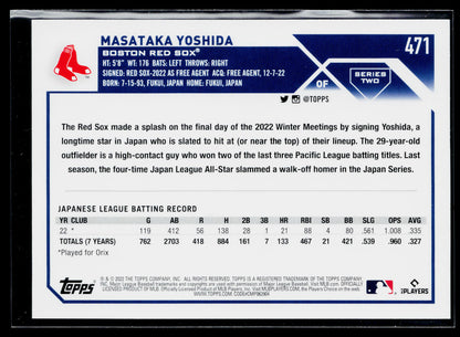 2023 Topps Masataka Yoshida Rookie #471
