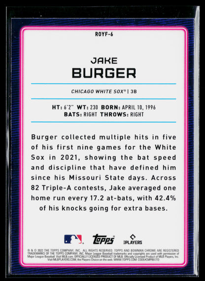 2022 Bowman Jake Burger Rookie of the Year Favorites #ROYF-6