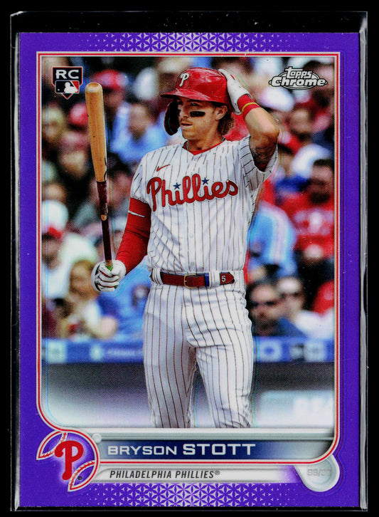 2022 Topps Chrome Update Bryson Stott Purple Refractor #USC154