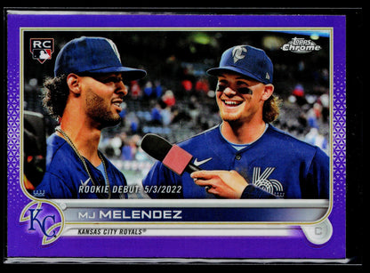 2022 Topps Chrome Update MJ Melendez Purple Refractor #USC84