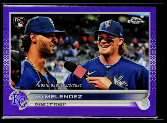 2022 Topps Chrome Update MJ Melendez Purple Refractor #USC84