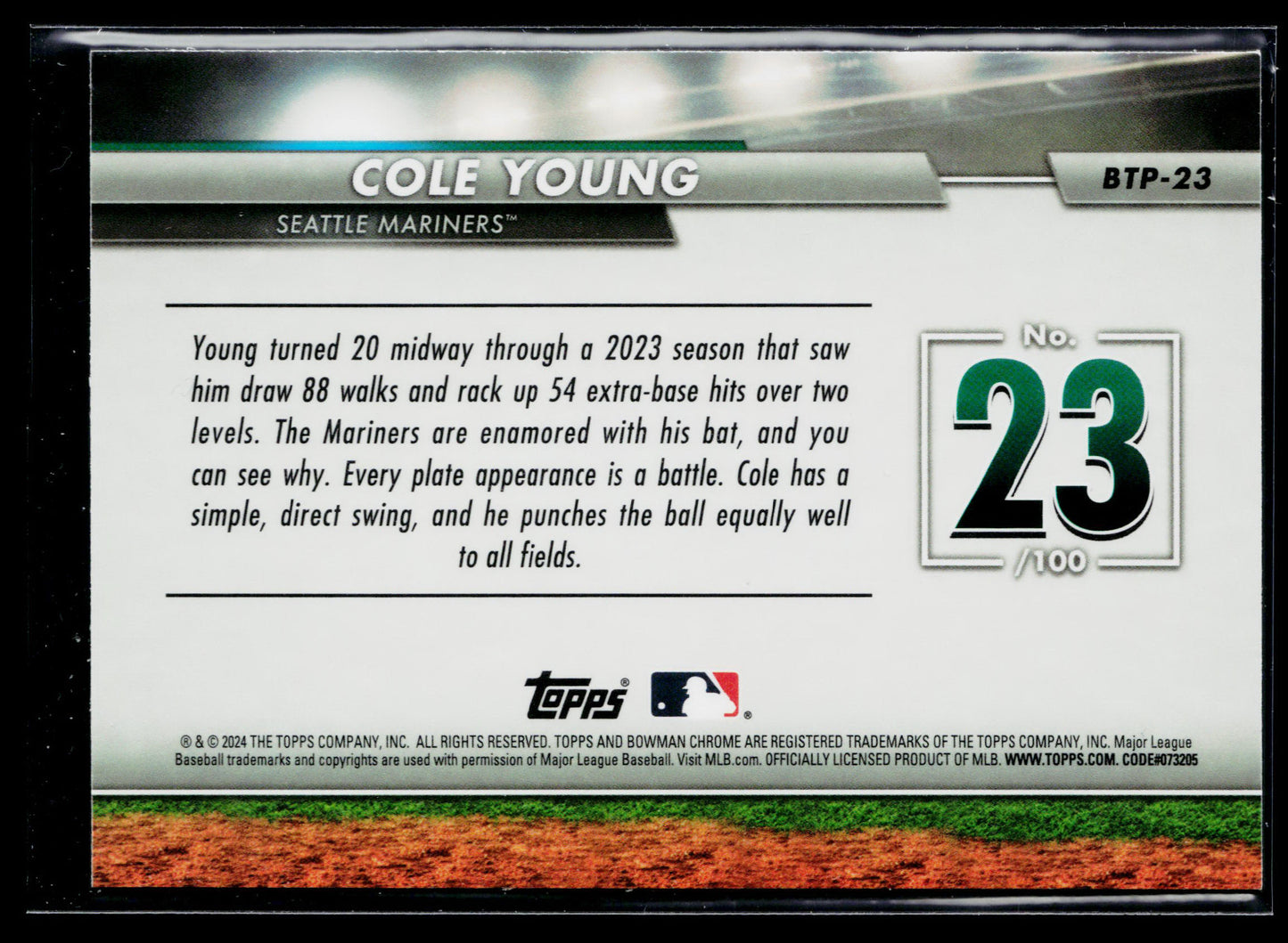 2024 Bowman Cole Young Bowman Scouts' Top 100 #BTP-23