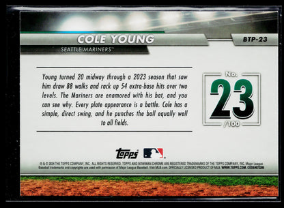 2024 Bowman Cole Young Bowman Scouts' Top 100 #BTP-23
