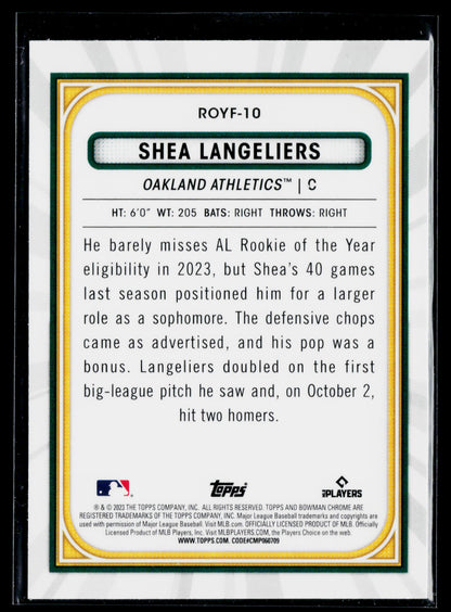 2023 Bowman Shea Langeliers Rookie of the Year Favorites #ROYF-10