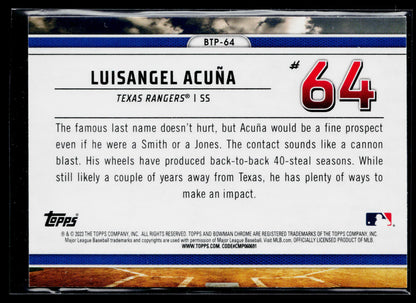 2023 Bowman Luisangel Acuña Bowman Scouts Top 100 #BTP-64