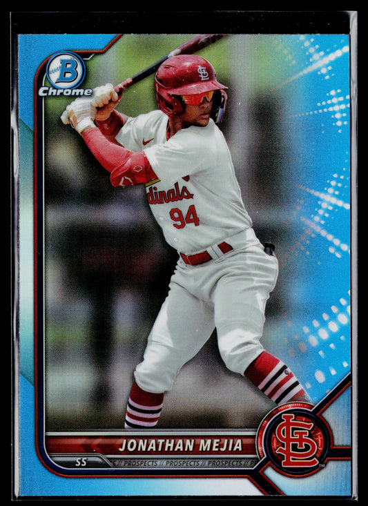 2022 Bowman Draft Jonathan Mejia Chrome Sky Blue Refractor #BDC-186