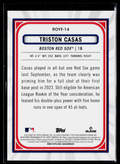 2023 Bowman Triston Casas Rookie of the Year Favorites #ROYF-14