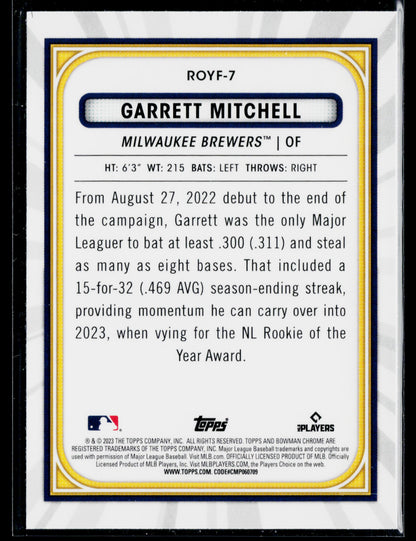 2023 Bowman Garrett Mitchell Rookie of the Year Favorites #ROYF-7