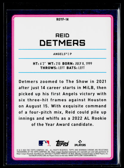 2022 Bowman Reid Detmers Rookie of the Year Favorites #ROYF-14