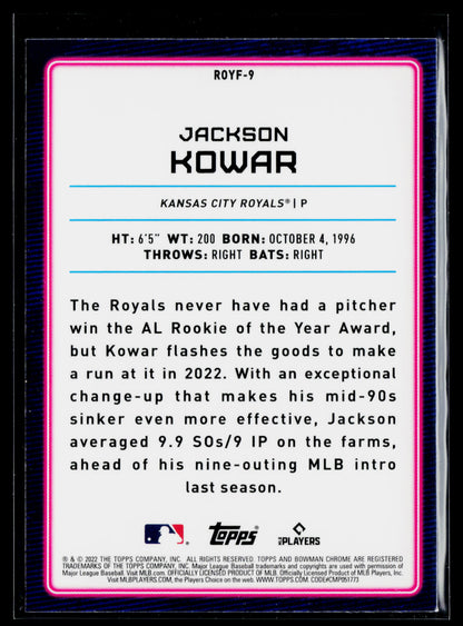 2022 Bowman Jackson Kowar Rookie of the Year Favorites #ROYF-9