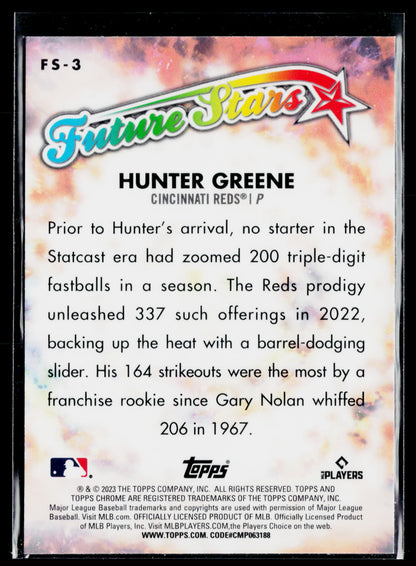 2023 Topps Chrome Hunter Greene Future Stars #FS-3