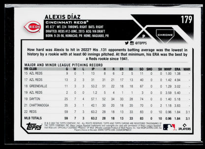 2023 Topps Chrome Alexis Díaz X-Fractors #179