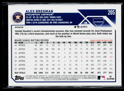 2023 Topps Chrome Alex Bregman Refractors #205