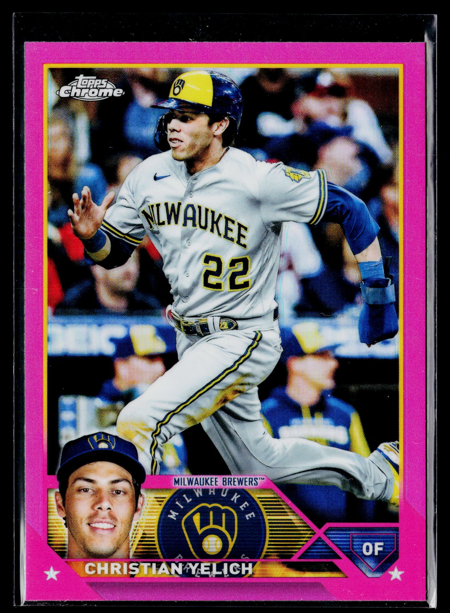 2023 Topps Chrome Christian Yelich Pink #109