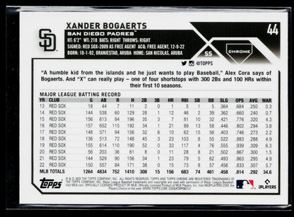 2023 Topps Chrome Xander Bogaerts Sepia #44