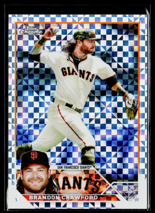 2023 Topps Chrome Brandon Crawford X-Fractors #195