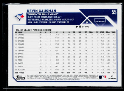 2023 Topps Chrome Kevin Gausman X-Fractors #55