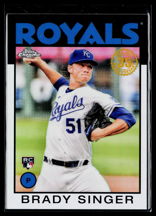 2021 Topps Chrome Brady Singer 1986 Topps Baseball 35th Anniversary #86BC-25