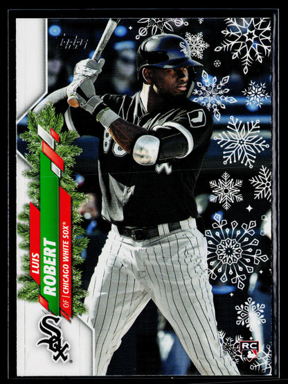 2020 Topps Holiday Luis Robert Rookie : Candy Cane Bat #HW2a
