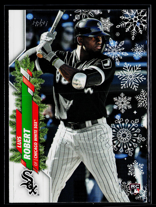 2020 Topps Holiday Luis Robert Rookie : Candy Cane Bat #HW2a