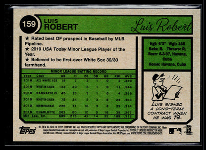 2020 Topps Archives Luis Robert Rookie #159