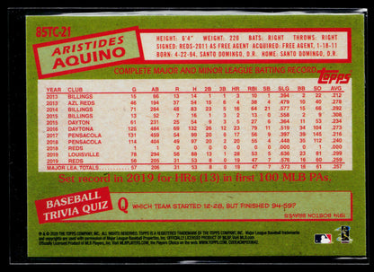2020 Topps Chrome Aristides Aquino 1985 Topps Baseball #85TC-21